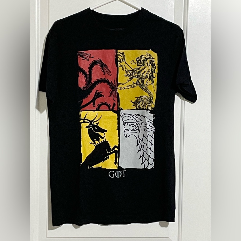 GAME OF THRONES Mens Black Graphic Crewneck T-Shirt